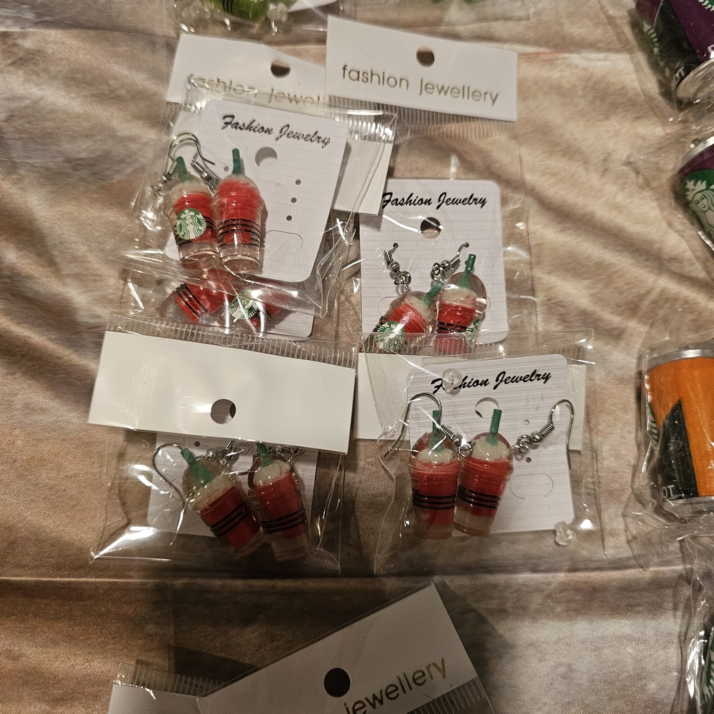 Starbucks Espresso Can Earrings Set - LOT - Picture 16 of 16
